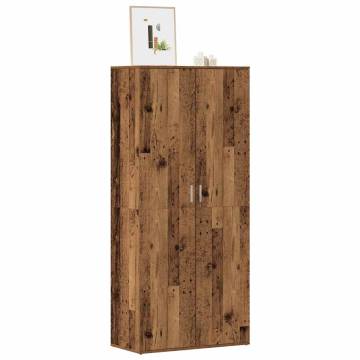 Shoe Cabinet Old Wood 80x39x178 cm - Durable Storage Solution