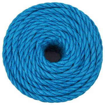 Durable 12mm Blue Work Rope - 25m Polypropylene - HipoMarket UK