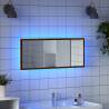  LED Bathroom Mirror Brown Oak 100x8.5x37 cm Engineered Wood Colour brown oak Quantity in Package 1 