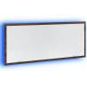 LED Bathroom Mirror with Brown Oak Finish – 100x8.5x37 cm