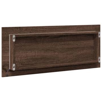 LED Bathroom Mirror with Brown Oak Finish – 100x8.5x37 cm