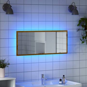 LED Bathroom Mirror Artisan Oak 100x8.5 cm | Hipomarket