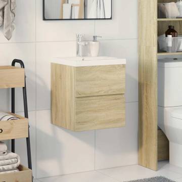 2 Piece Bathroom Furniture Set - Sonoma Oak | Hipo Market