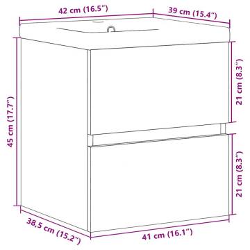 2 Piece Bathroom Furniture Set - Sonoma Oak | Hipo Market