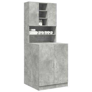 Washing Machine Cabinets - 2 pcs Concrete Grey | HipoMarket