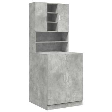 Washing Machine Cabinets - 2 pcs Concrete Grey | HipoMarket