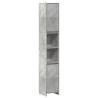 Stylish Bathroom Cabinet Concrete Grey 30x30x183.5 cm