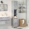 Stylish Bathroom Cabinet Concrete Grey 30x30x183.5 cm