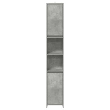 Stylish Bathroom Cabinet Concrete Grey 30x30x183.5 cm