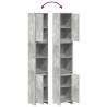 Stylish Bathroom Cabinet Concrete Grey 30x30x183.5 cm