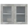 Hanging Glass Cabinet - Concrete Grey 80x31x60 cm | HiPoMarket