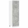 Stylish Concrete Grey Refrigerator Cabinet - 60x57x207 cm