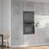 Stylish Concrete Grey Refrigerator Cabinet - 60x57x207 cm