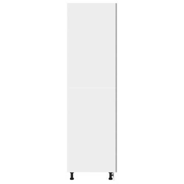 Stylish Concrete Grey Refrigerator Cabinet - 60x57x207 cm