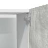 Stylish Concrete Grey Refrigerator Cabinet - 60x57x207 cm