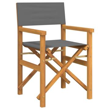 Folding Directors Chairs 2 pcs Cream Solid Wood Teak - HipoMarket