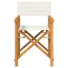 Folding Directors Chairs 2 pcs Cream Solid Wood Teak - HipoMarket