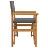 Folding Directors Chairs 2 pcs Cream Solid Wood Teak - HipoMarket