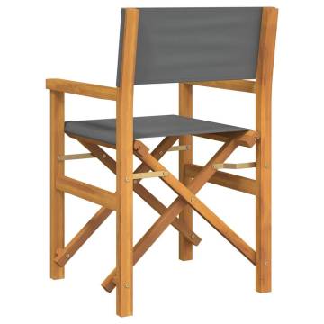 Folding Directors Chairs 2 pcs Cream Solid Wood Teak - HipoMarket