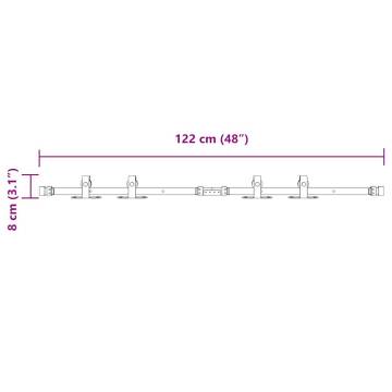 Sliding Cabinet Door Kit 122cm - Durable Carbon Steel | HipoMarket