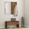 Hallway Furniture Set Brown Oak Engineered Wood Colour brown oak 