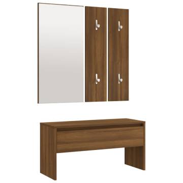 Hallway Furniture Set in Brown Oak - Stylish & Functional