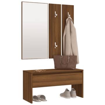 Hallway Furniture Set in Brown Oak - Stylish & Functional