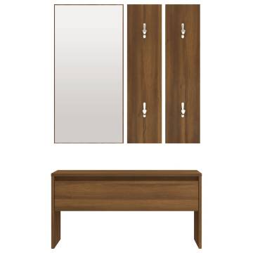 Hallway Furniture Set in Brown Oak - Stylish & Functional