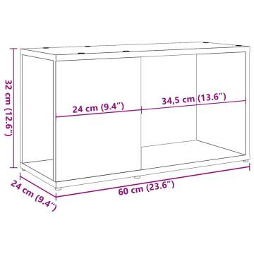 Artisian Oak TV Cabinet - 60x24x32cm Engineered Wood