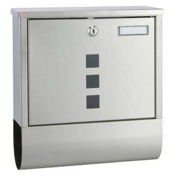 HI Letter Box with Newspaper Holder - Stylish Stainless Steel