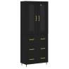 Stylish Highboard Black 69.5x34x180 cm - Hipomarket UK