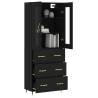 Stylish Highboard Black 69.5x34x180 cm - Hipomarket UK