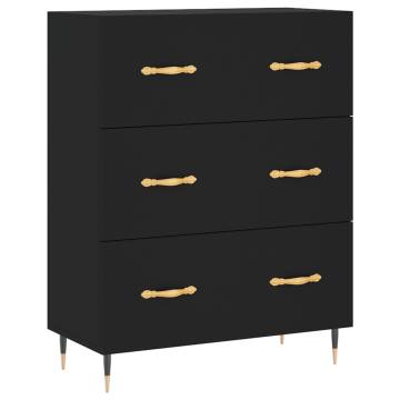 Stylish Highboard Black 69.5x34x180 cm - Hipomarket UK