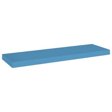 Floating Wall Shelves (2 pcs) - Blue MDF | Hipomarket