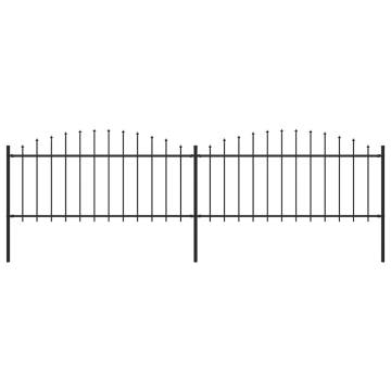 Garden Fence with Spear Top Steel 3.4m - Durable & Stylish