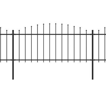 Garden Fence with Spear Top Steel 3.4m - Durable & Stylish