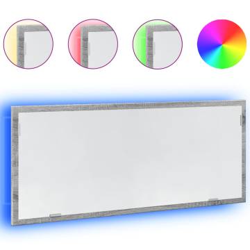 LED Bathroom Mirror Grey Sonoma - 100x8.5x37 cm