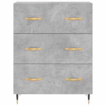 Stylish Highboard Concrete Grey - 69.5x34x180 cm | HipoMarket