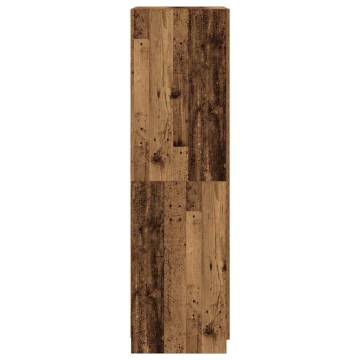 Wardrobe Old Wood 80x52x180 cm - Durable Engineered Wood