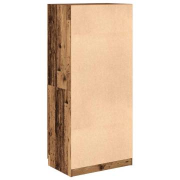 Wardrobe Old Wood 80x52x180 cm - Durable Engineered Wood