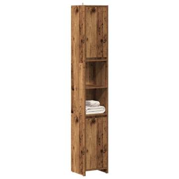 Bathroom Cabinet Old Wood 30x30x183.5 cm | Stylish Storage