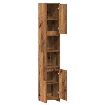 Bathroom Cabinet Old Wood 30x30x183.5 cm | Stylish Storage