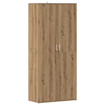 Shoe Cabinet Artisan Oak - Durable Engineered Wood Storage