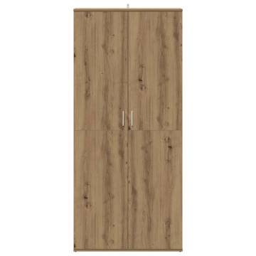 Shoe Cabinet Artisan Oak - Durable Engineered Wood Storage