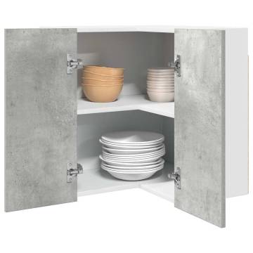 Hanging Corner Cabinet Concrete Grey 57x57x60 cm | HipoMarket