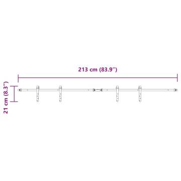 Sliding Cabinet Door Kit 213 cm - Durable & Smooth Operation