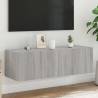 TV Wall Cabinet with LED Lights Grey Sonoma 100x35x31 cm Colour grey sonoma Size 100 x 35 x 31 cm Quantity in Package 1 