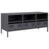 Stylish Anthracite TV Cabinet - 101.5x39x43.5 cm