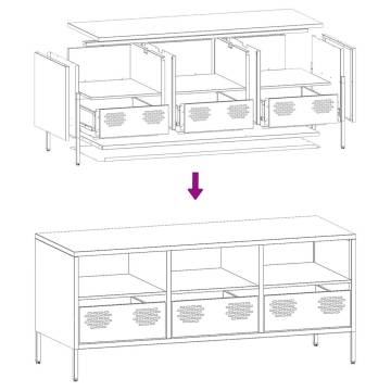 Stylish Anthracite TV Cabinet - 101.5x39x43.5 cm