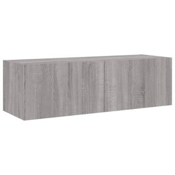 LED TV Wall Cabinet Grey Sonoma - Stylish & Space-Saving Unit